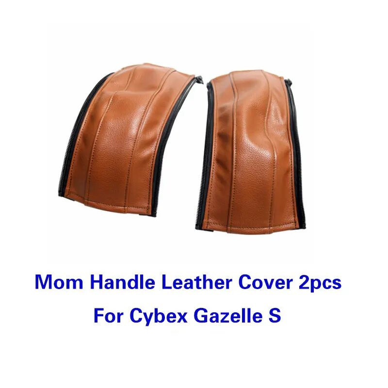 Чехол для ручки коляски Cybex Gazelle S из искусственной кожи Коричневый, mom 2pcs brown