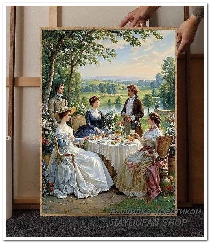 Набор для вышивания крестом, 14 Канiteй (14CT), канва 50x60 см, готовая вышивка 40x50 см
