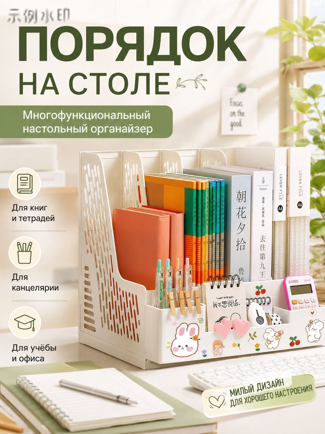 Качественный органайзер для книг, канцелярии и учебников, Артикул: 5295198841