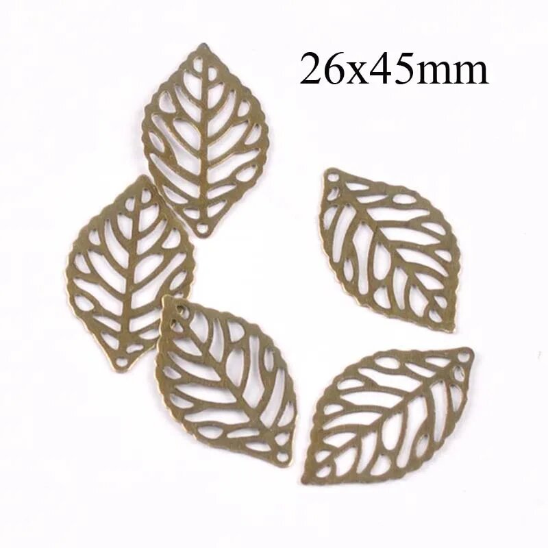 Металлические филигранные листья для рукоделия YK0786 Bronze
