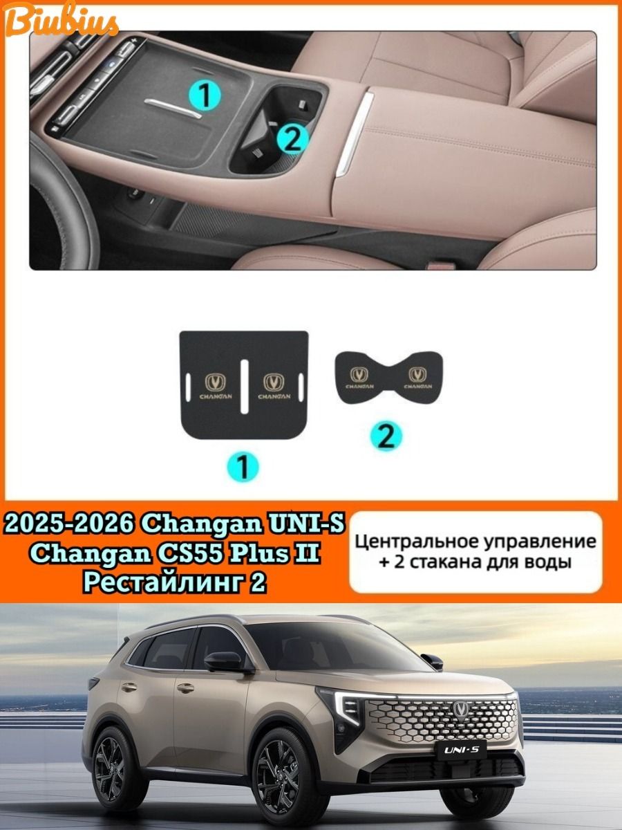 2025-2026 Changan UNI-S Противоскользящий коврик для слотов хранения
