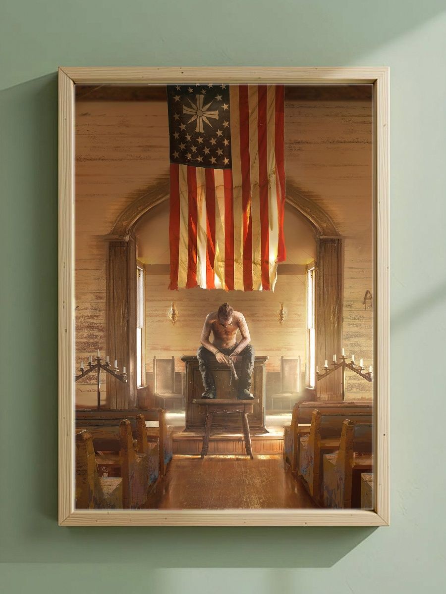 Постер, плакат на стену "Отец Иосиф - Far Cry 5 / Фар Край" 42 см х 29,7 см (А3), Без Рамы