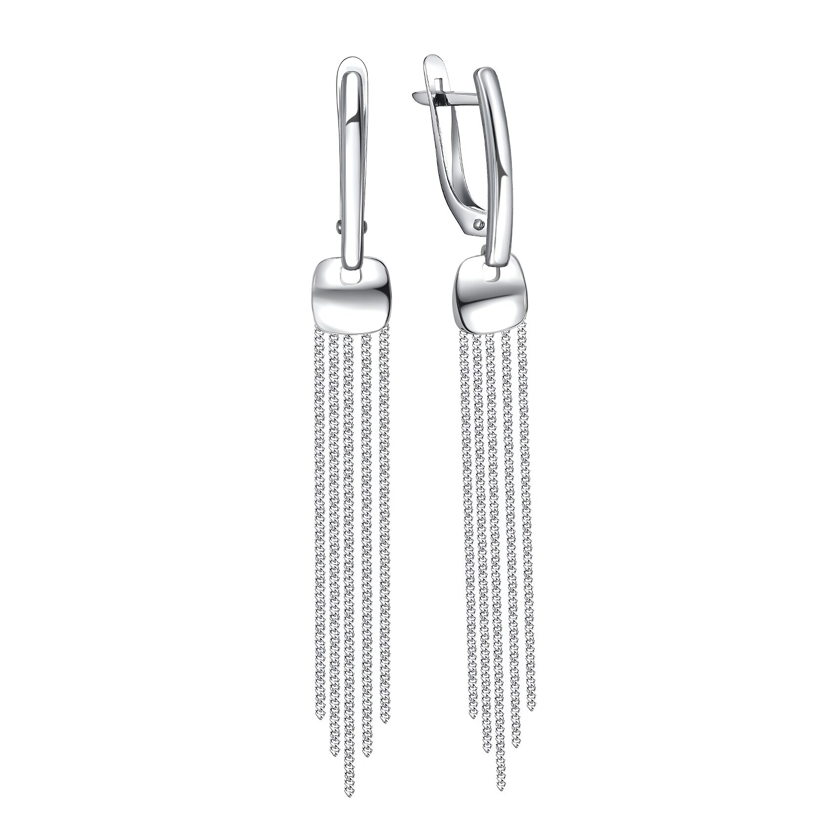Серьги Яхонт, серебро, 925 проба