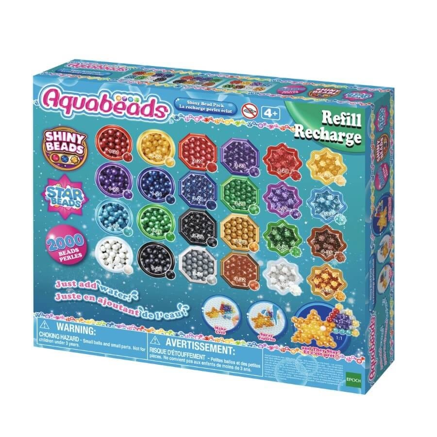 Мозаика Aquabeads Блестящие водные бусины дополнительный набор 31995, разноцветный, 2000 элементов