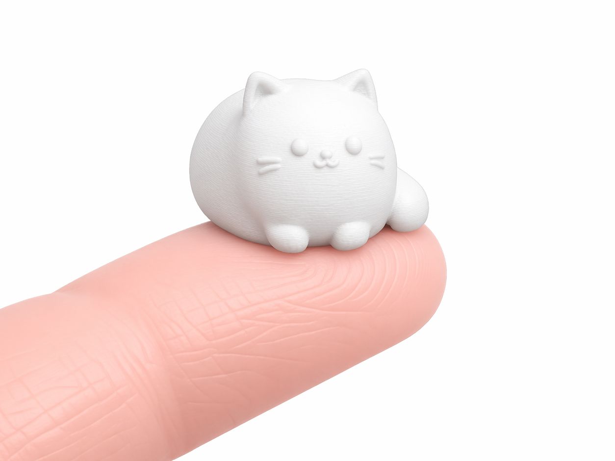 3D-фигурка "Blob Chubby Cat" - Миниатюрный котик для декора и подарка