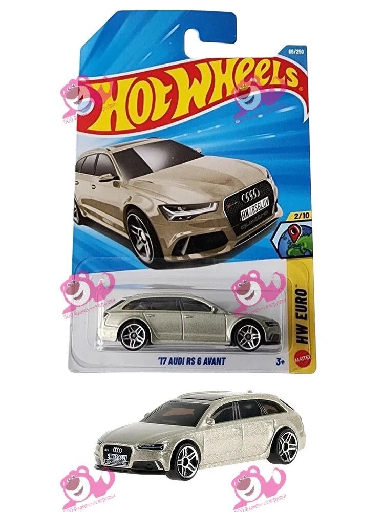 Машинка Mattel Hot Wheels 1:64 Basic Car 2026H C4982 '17 Audi RS 6 Avant