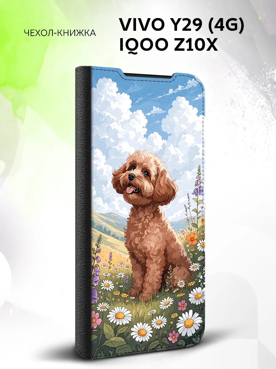 Чехол книжка на Vivo Y29 (4G) / IQOO Z10x, защитный, эко-кожа и с принтом