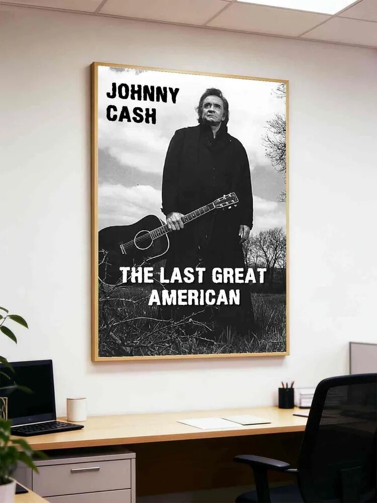 Картина "Johnny Cash: The Last Great American" 40x60 см, 1