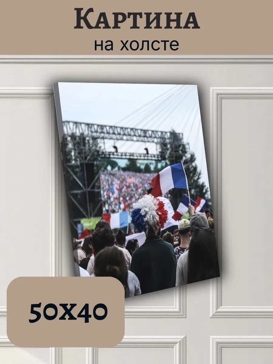 Картина Постер Франция France 40x50 париж концерт толпа