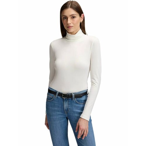 фото Водолазка lee women slim long sleeve turtleneck top, размер l, бежевый