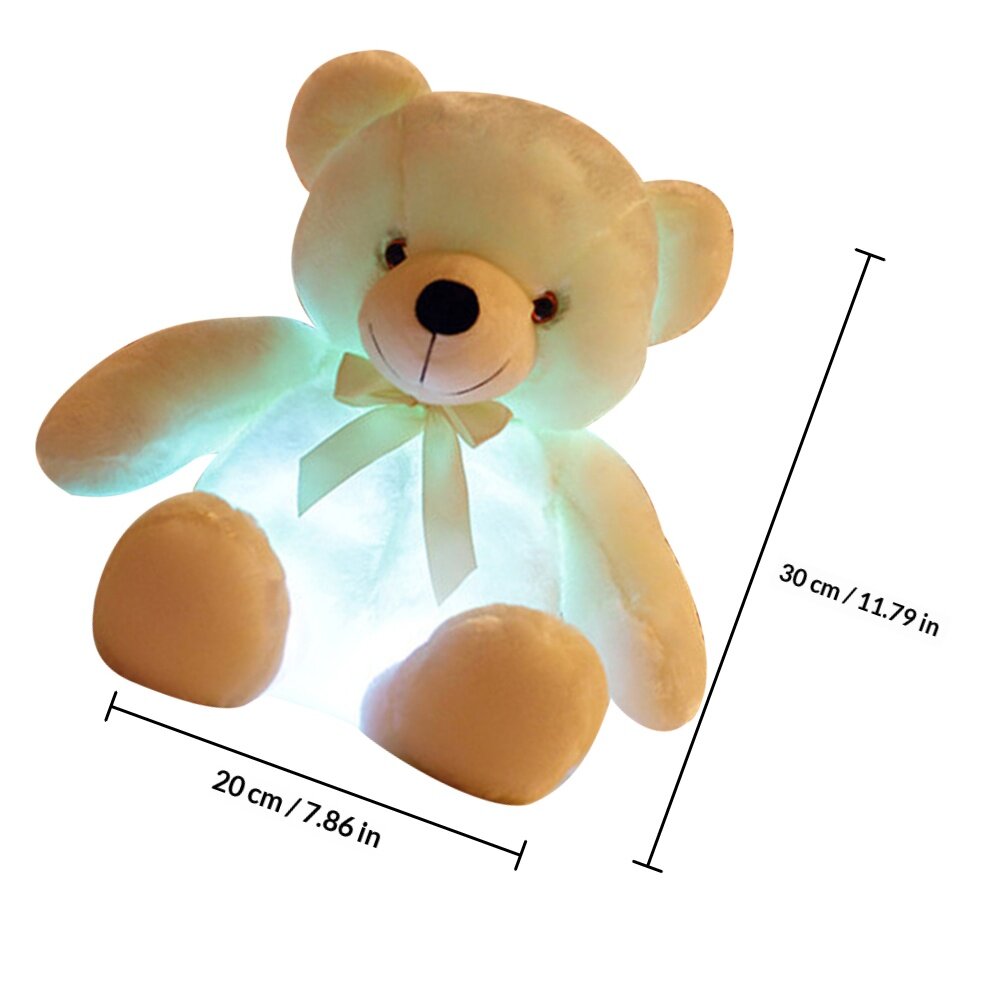 Милый Плюшевый Медведь С Подсветкой Игрушка Для Детей Подушка 30Cm