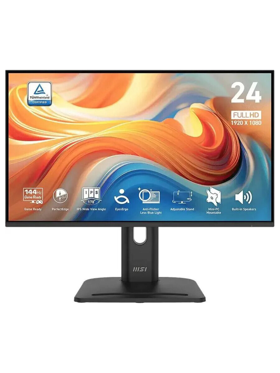 Монитор MSI PRO MP245PG E14 (9S6-3PE39M-014) 23,8" , 16:9, IPS, FHD, 1мс, 300кд, 144Гц, VGA, HDMI, DP, черный