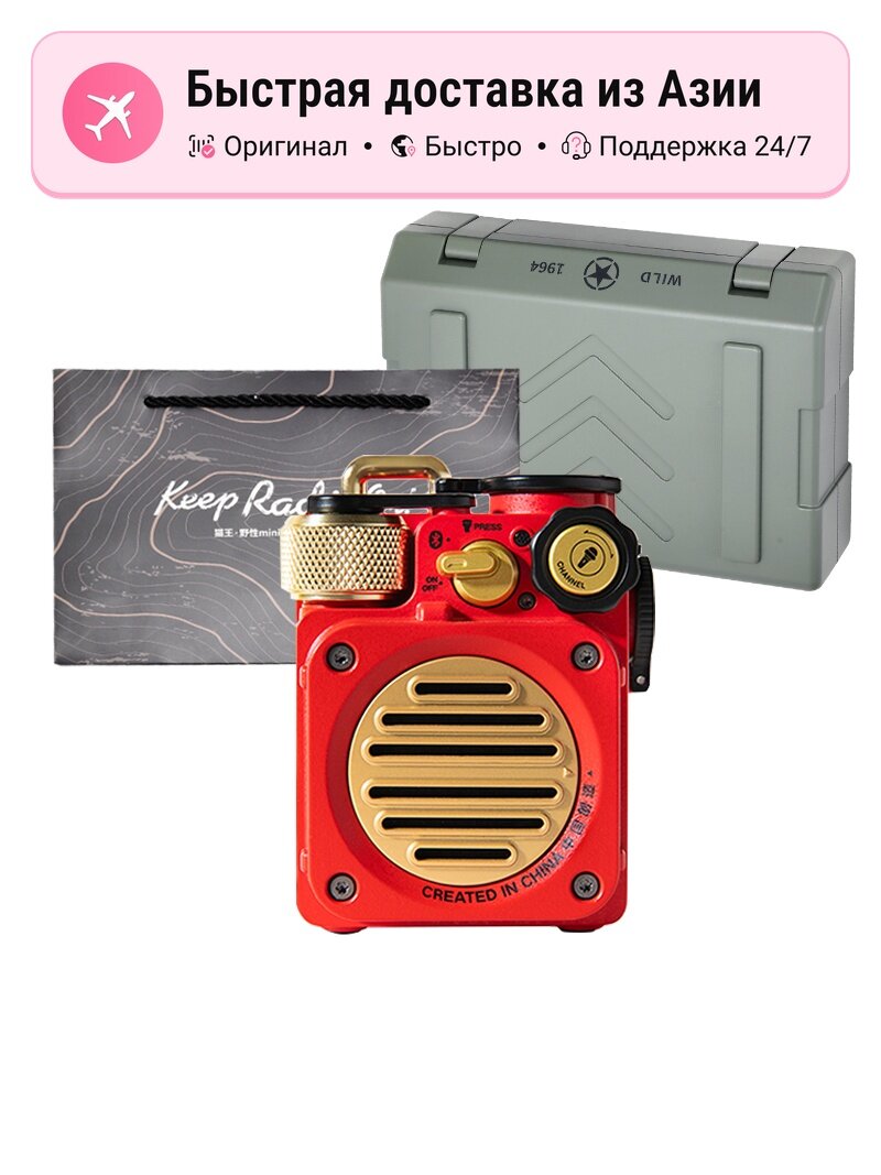Портативная Bluetooth-колонка Elvis Presley Wild Mini водонепроницаемая, china red
