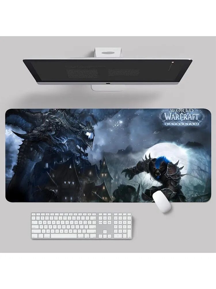 World of WarCraft Коврик для мыши, XXL, черный матовый, хром