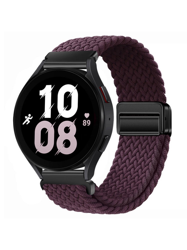 Ремешок 20мм для Samsung Galaxy Watch 7 / 6 / 5 / 4 Classic , Магнитный нейлоновый браслет-липучка , Быстросъемный, регулируемый, удобный
