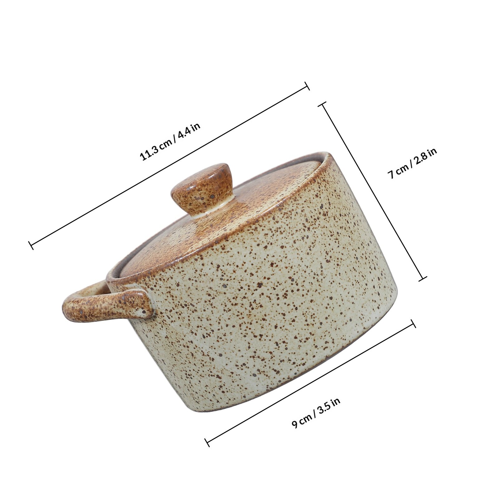 Керамический Горшок С крышкой Для Тушения И Пароварки 11.30X9.00X7.00Cm