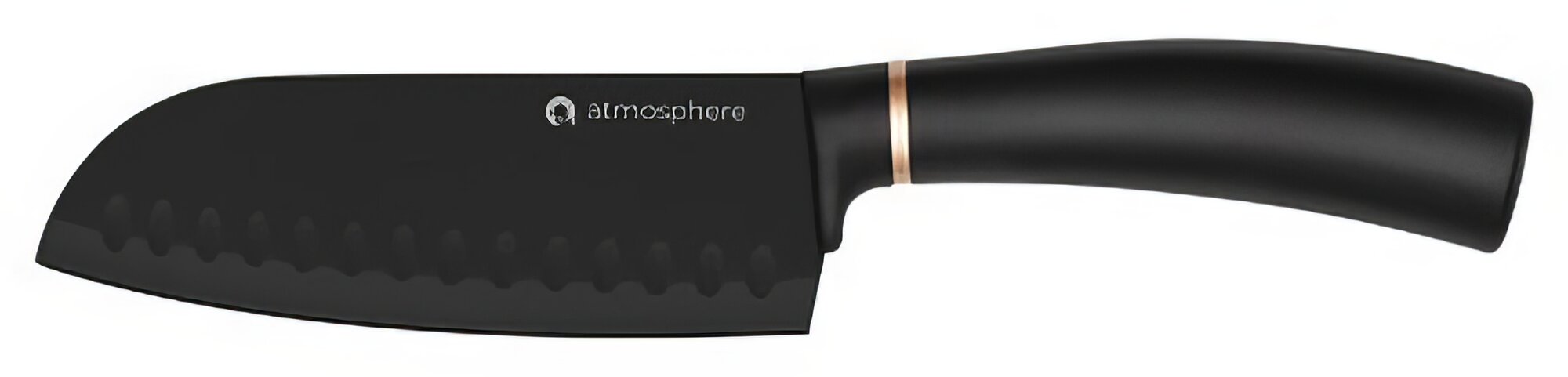Нож ATMOSPHERE Black Swan 16,5см сантоку нержавеющая сталь, термопласт. резина