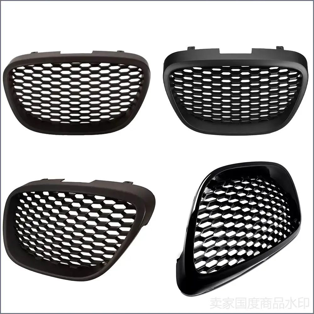 Черная передняя решетка с сотовой сеткой для SEAT Leon MK2 (1P, 2006 2009), без значка