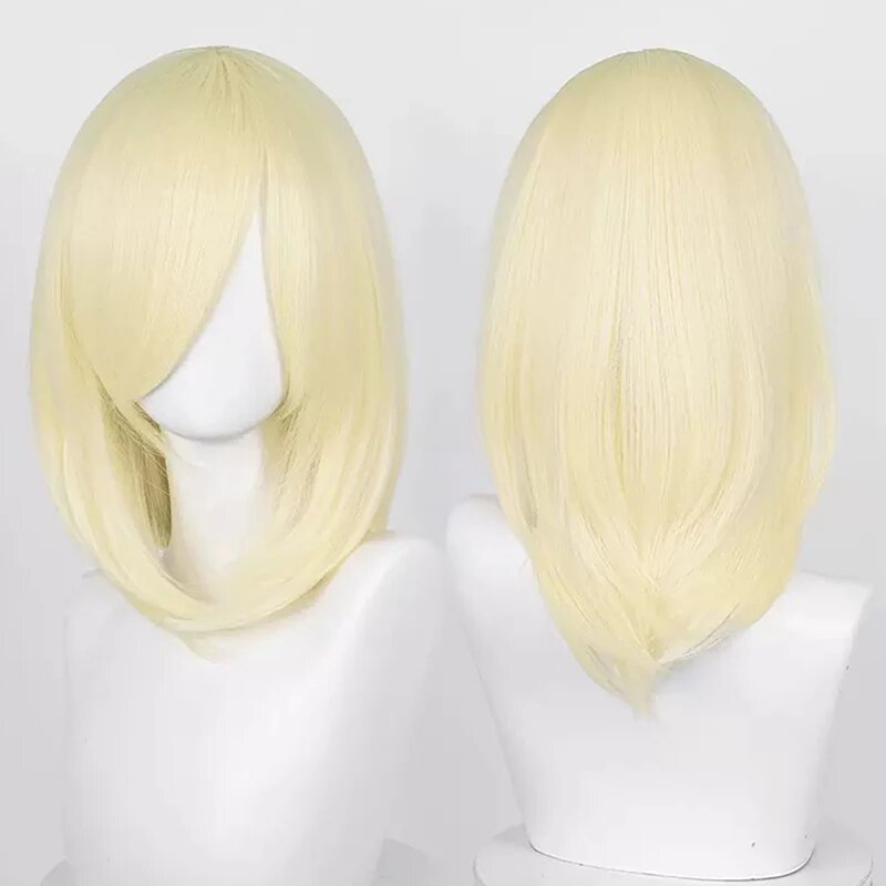 Термостойкий синтетический парик для косплея 40 см 51 milk blonde