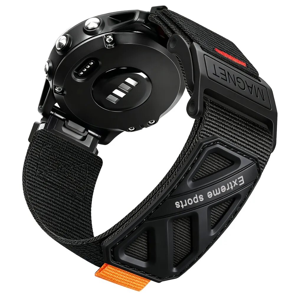 Ремешок для умных часов, нейлон, магнитная застёжка, для Garmin Fenix 8 51 мм/5X/6X/7X/8 Pro/Fenix 3/3 HR, Quickfit 26 мм, 220 мм