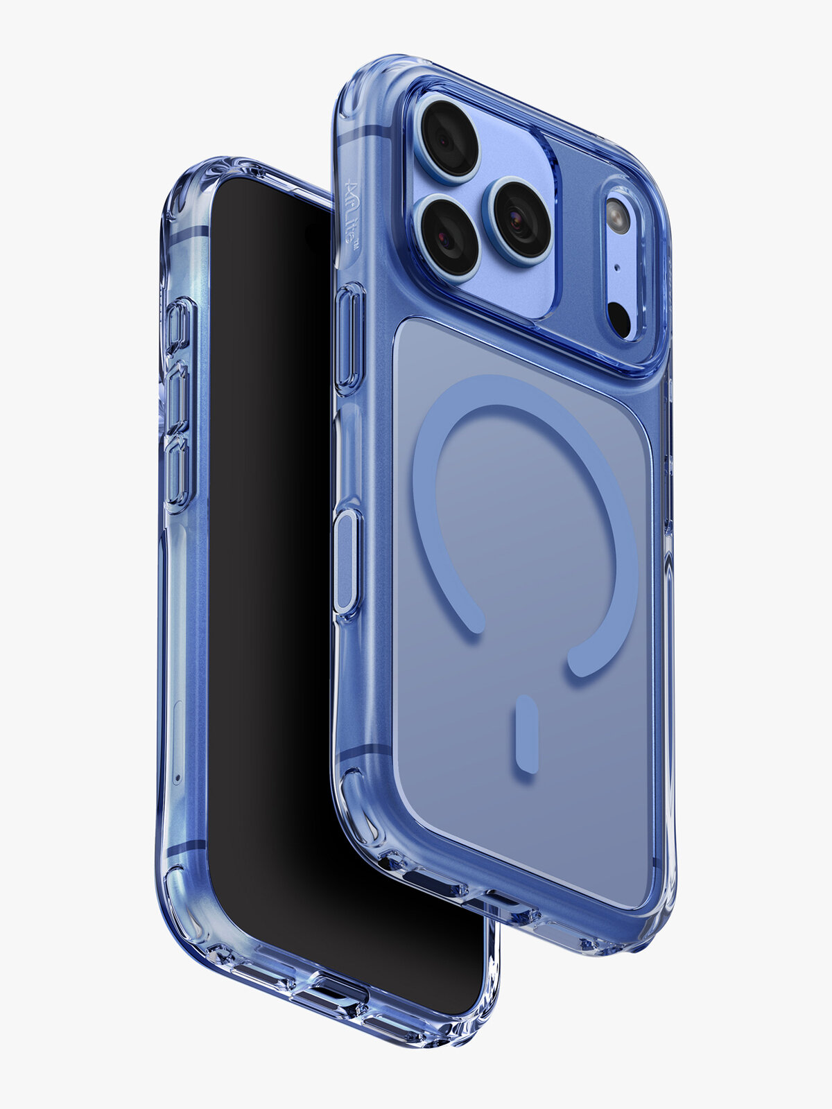 Чехол Uniq на iPhone 18 Pro/17 Pro, LifePro Xtreme с магнитами MagSafe, с защитой углов и камеры, голубой