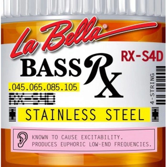La Bella RX-S4D Комплект струн для 4-струнной бас-гитары 45-105