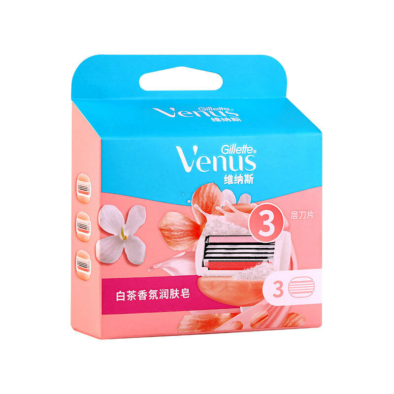 Gillette Venus Женская депиляционная бритва с 3 лезвиями 3 кассеты, аромат белого чая