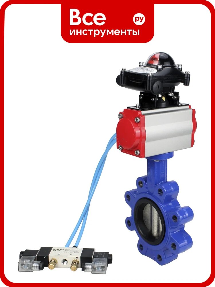 Затвор DN-ru QT450-304-EPDM-2W-Fb-H Ду50 Ру16 LUG пн. привод, пн. распределитель, БКВ D050-50663
