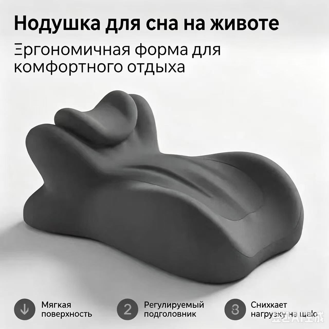 Поддерживающая подушка 39x55 см, меморикс, высота 30 см