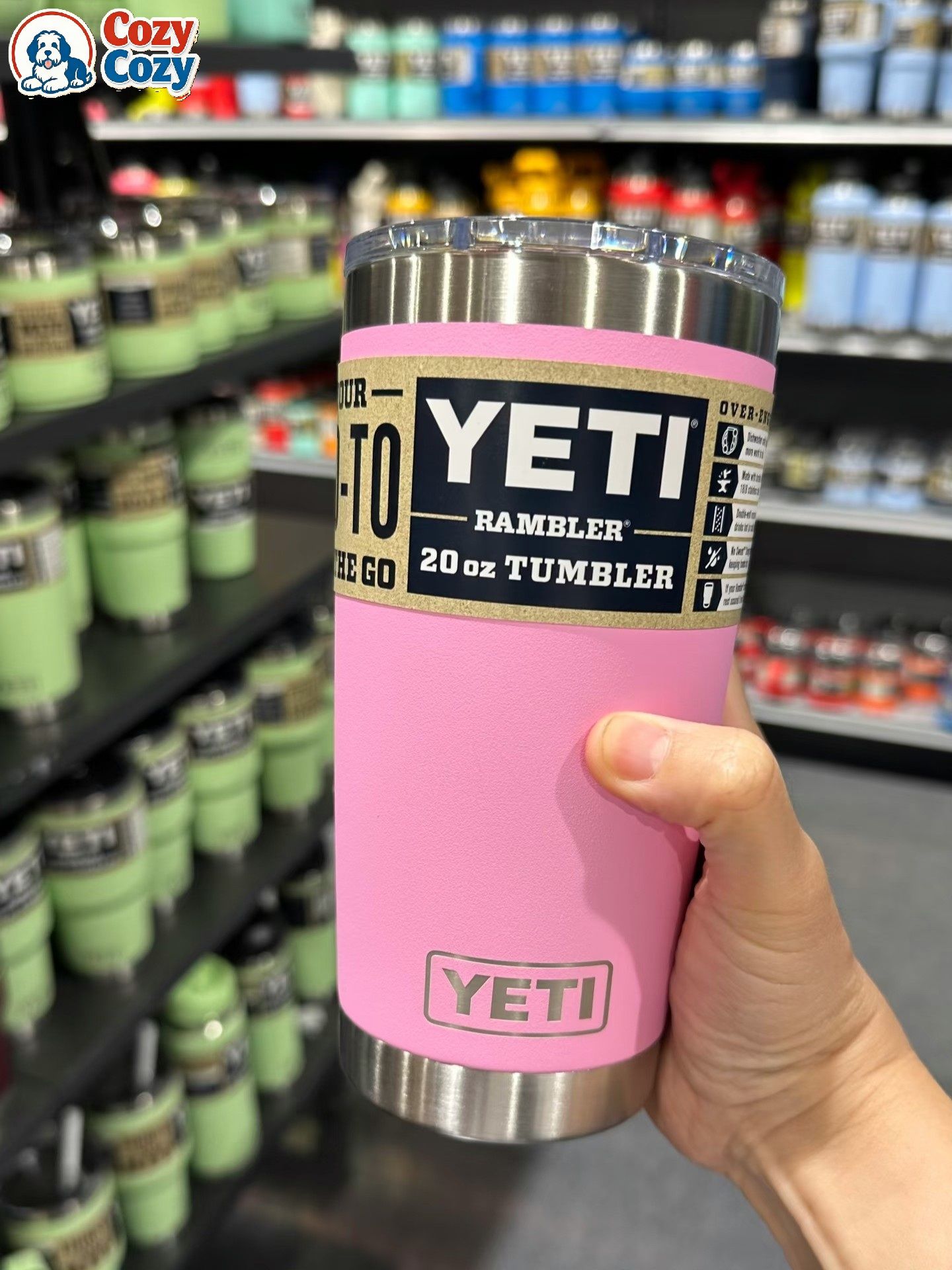 YETI Термокружка 0.591 л, холод 11 ч, тепло 7 ч, с ручкой, розовый