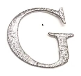 Серебряные латинские буквы для вышивания Yackalasi 3см G