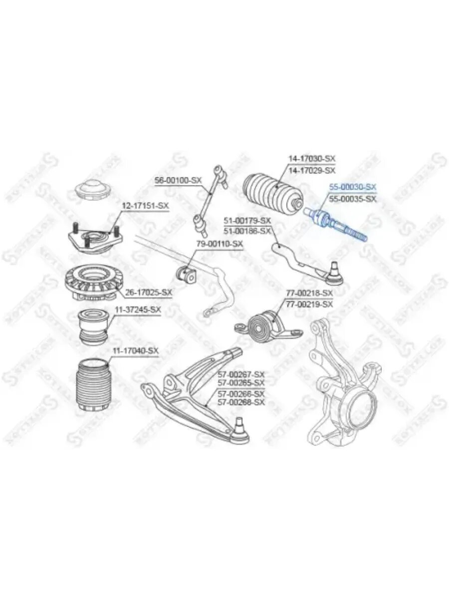 Тяга рулевая Honda Civic all excl. 2.2D 05>