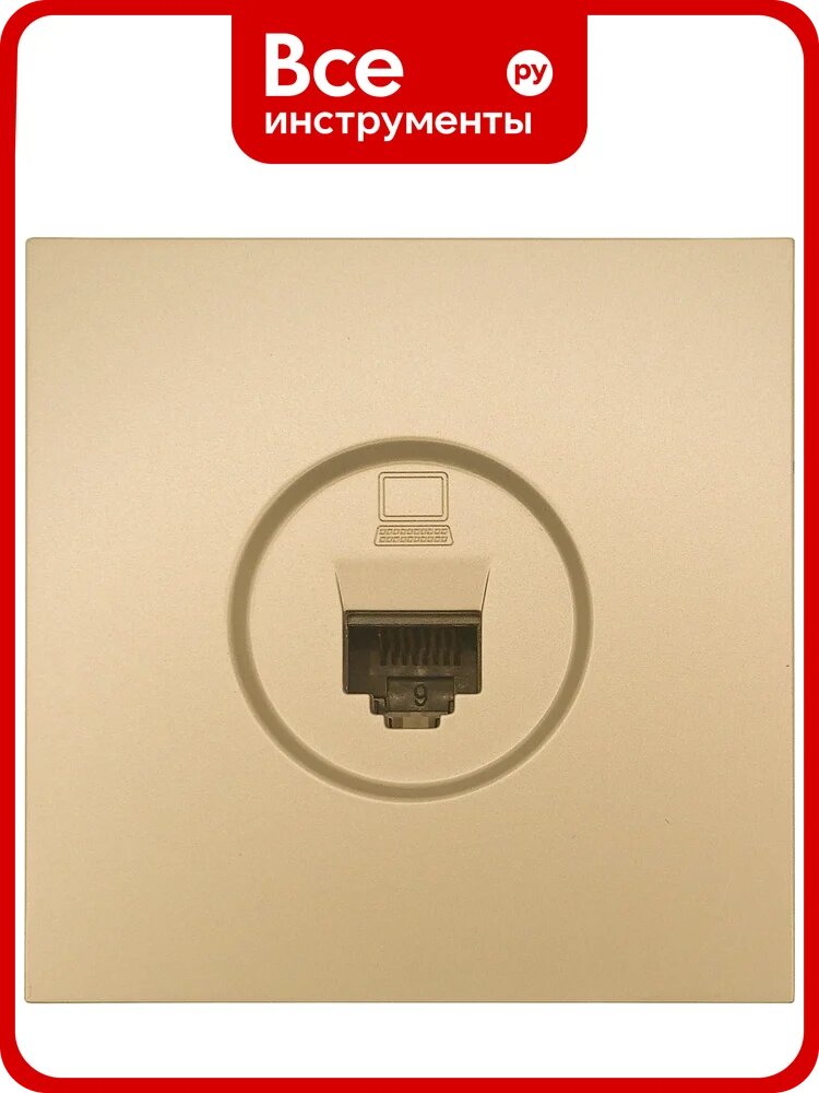 Розетка компьютерная Lezard ZIMA золото 704-3688-139