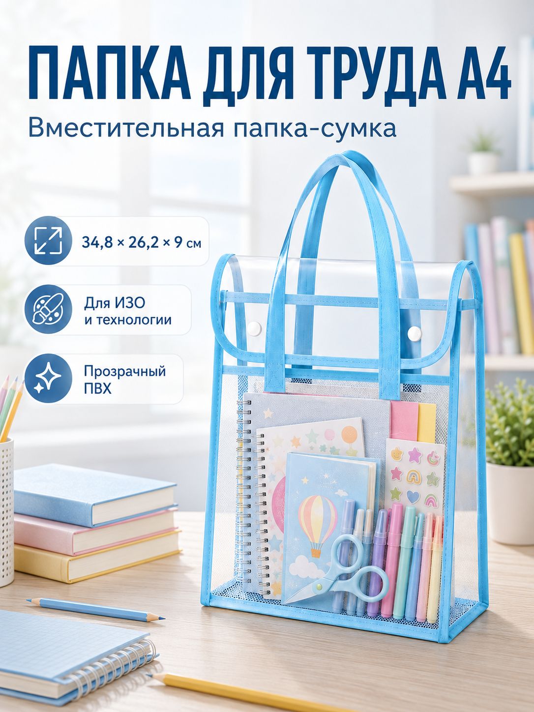 Папка для труда A4, 1 шт.