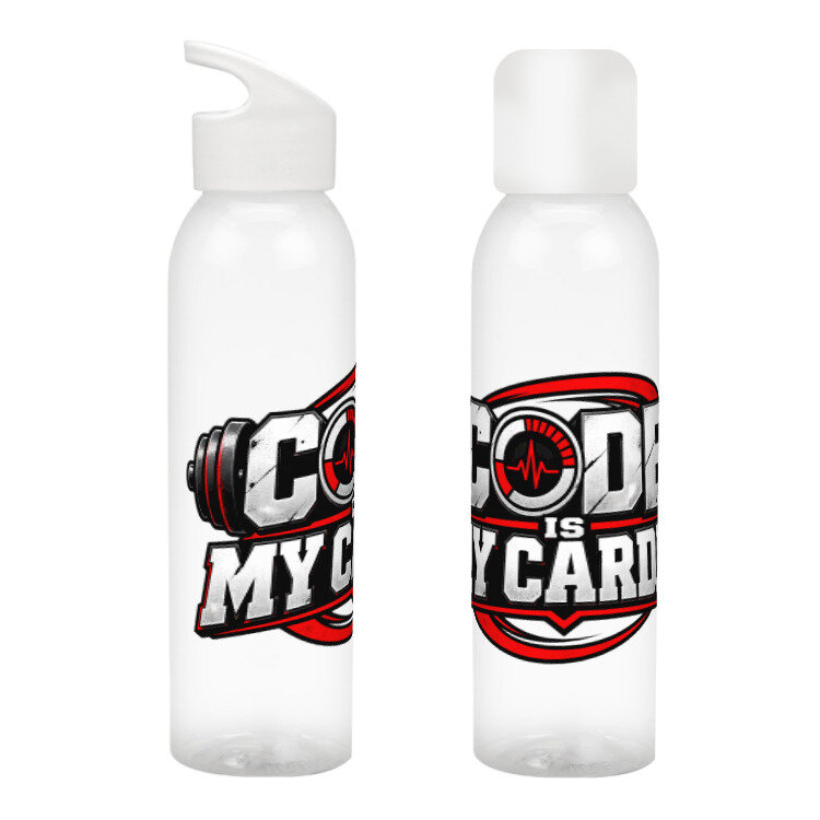 Бутылка для воды «Code is my cardio» (белый)