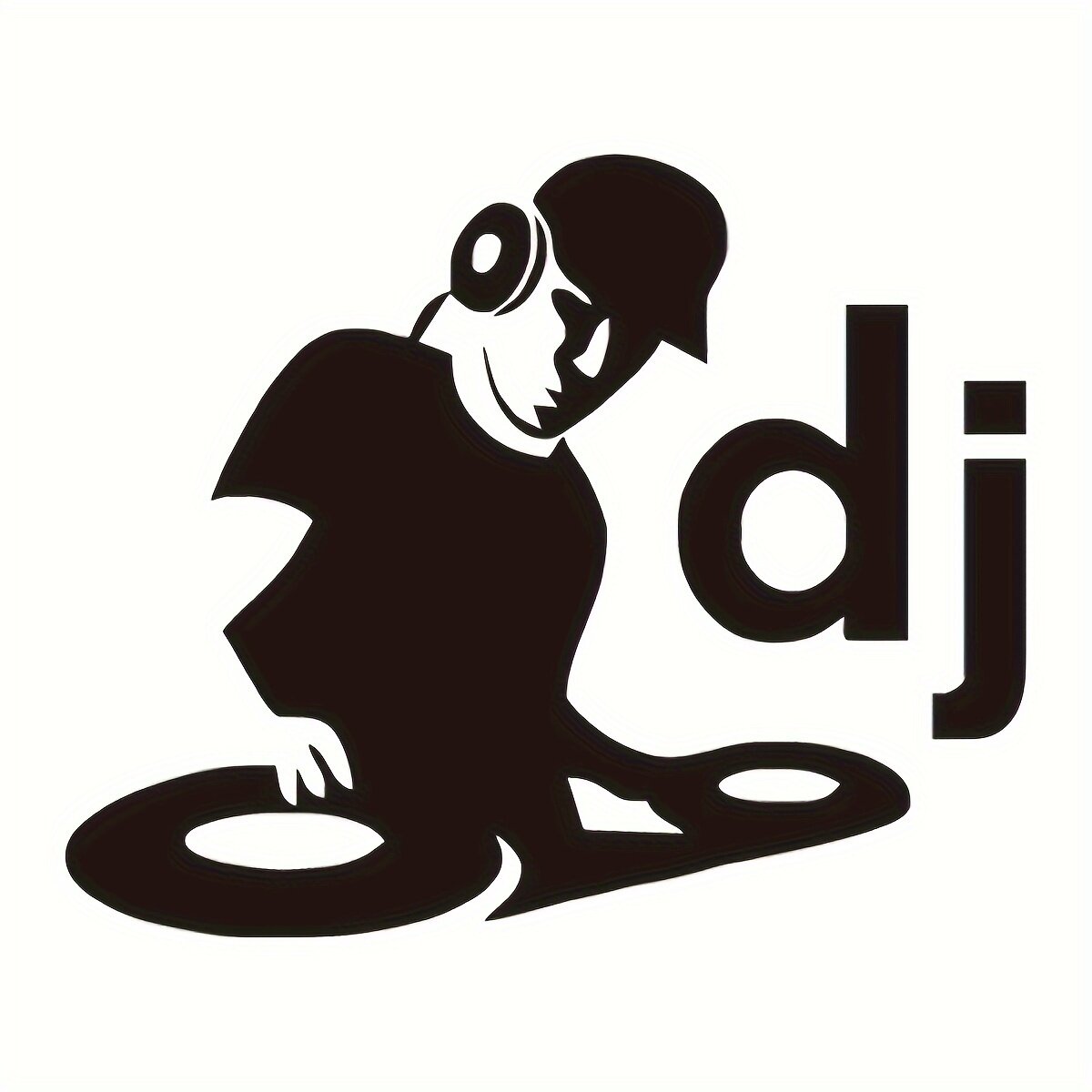 Виниловые автомобильные наклейки с надписью DJ Music, светоотражающие и водостойкие, цвет черный