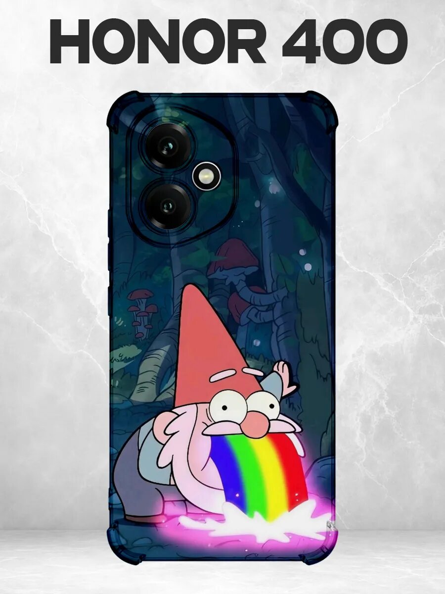 Чехол на Honor 400 с принтом радужный гном