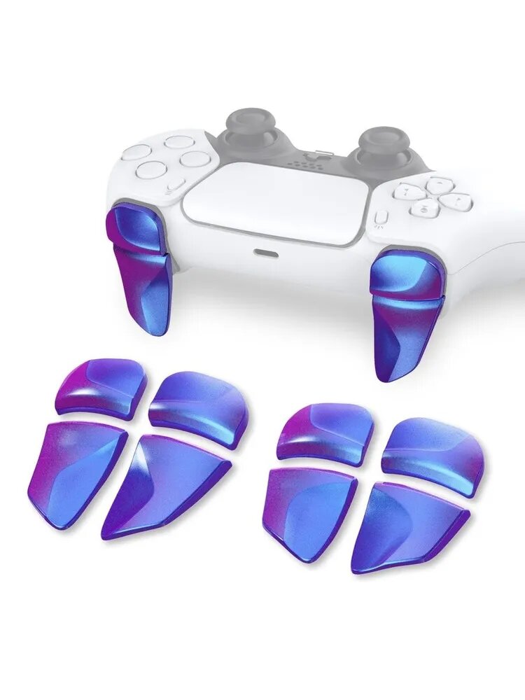 PlayVital Удлинители триггеров для геймпада PS5, PS Portal и PS5 Edge, 2 пары, Хамелеон Фиолетовый-Синий