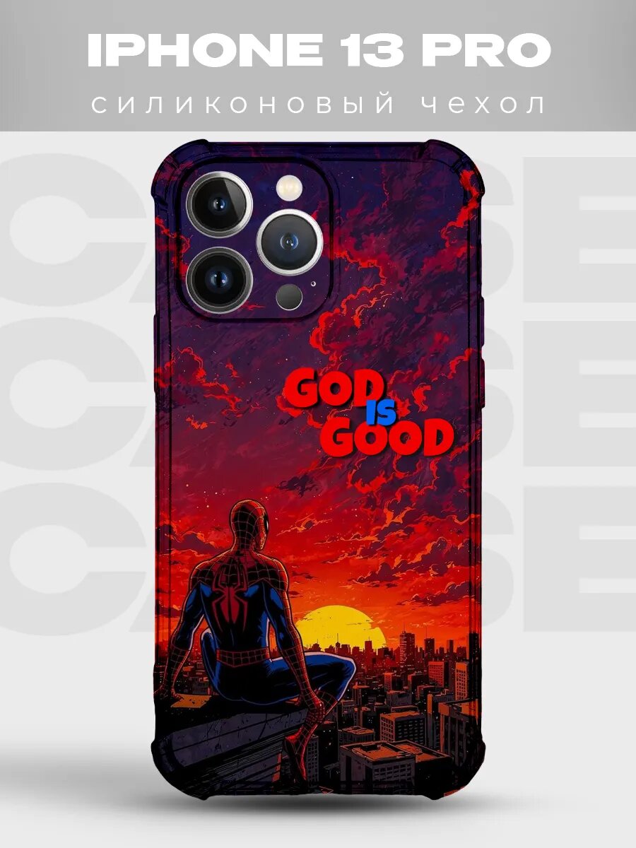 Чехол на iPhone 13 Pro Человек-паук комикс spider man марвел