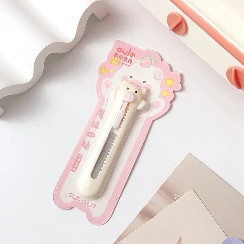 Мини-нож Kawai Pig Nose Pink