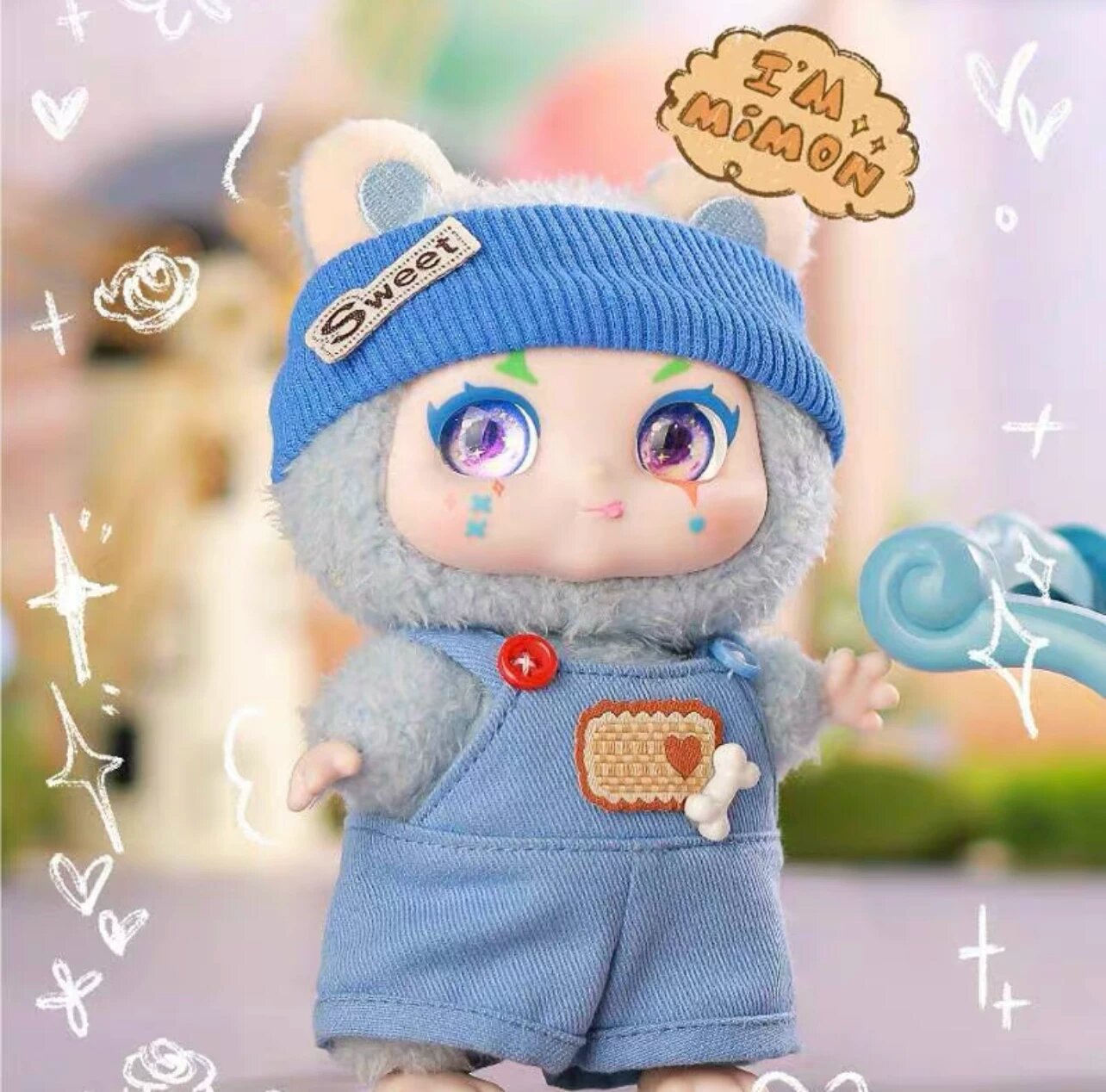 Серия Kimmon Mimon слепая коробка плюшевая игрушка - стильный персонаж, коллекционная, для детей, подарок на день