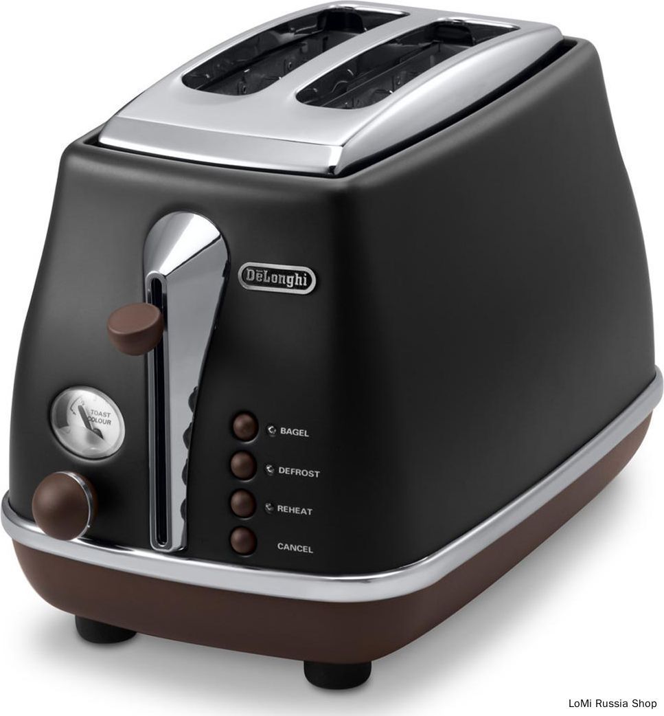 DeLonghi Тостер CTOV 2103. BK+BW_mzr_09 900 Вт тостов - 2, черный