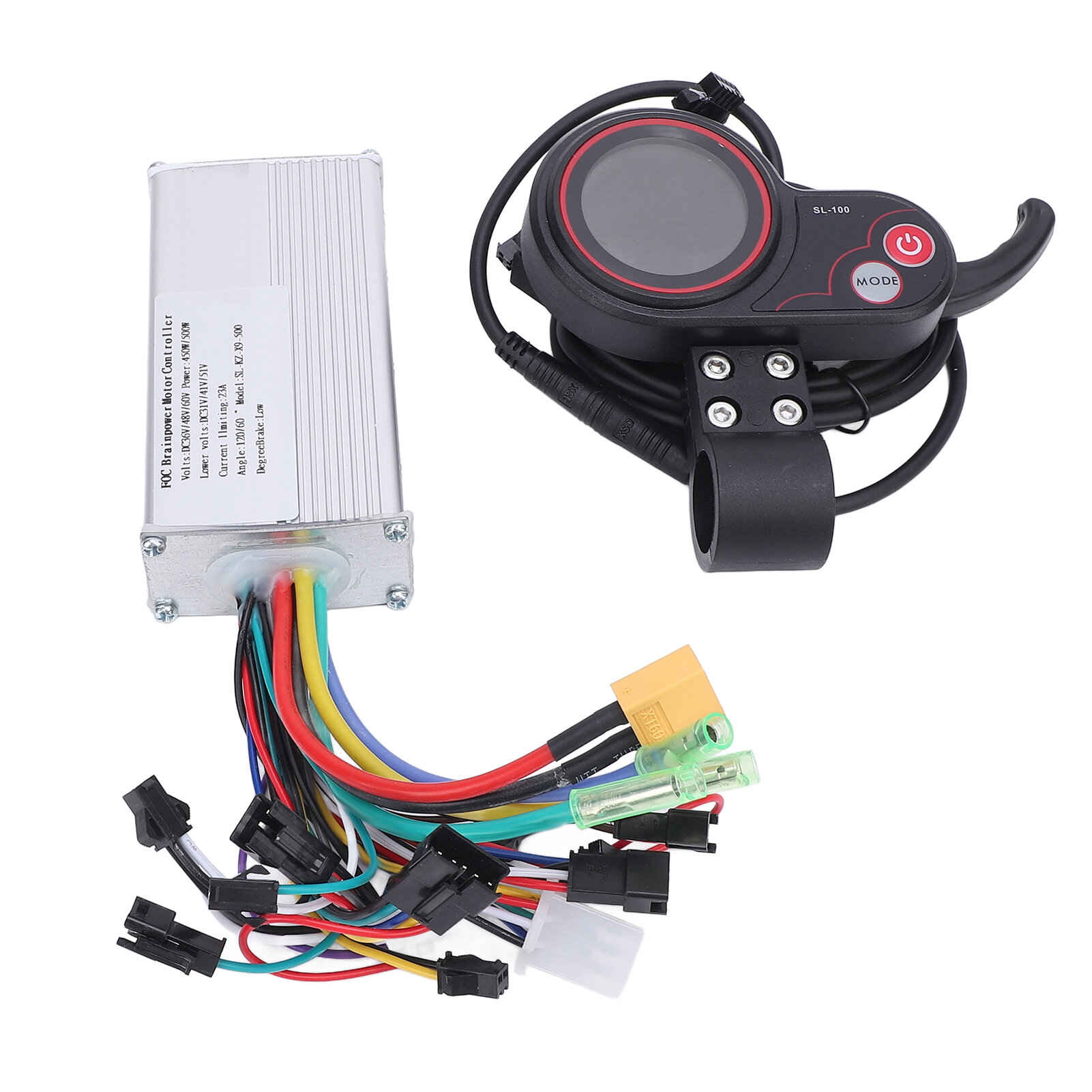 Контроллер скорости 450W-500W с LCD дисплеем, 36V-60V синусоидальный, бесшумный, для электросамокатов и электровелосипедов