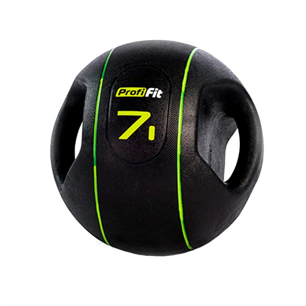 PROFI-FIT Медицинбол с хватами PROFI-FIT 7 кг Черный