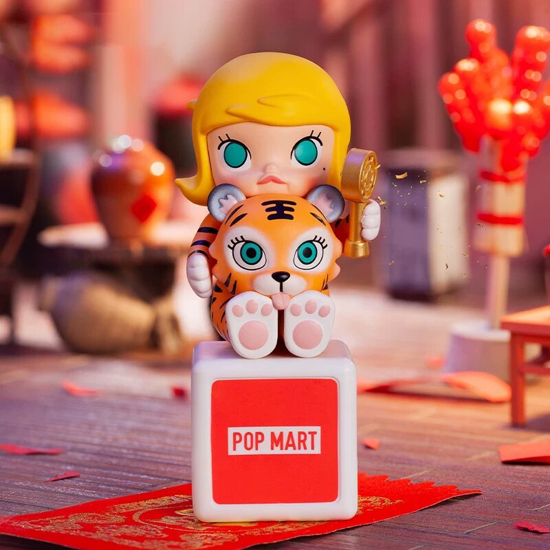 POP MART Тигровый Новый Год Серия Сюрприз-Фигурка - Тема Тигра, Одна Штука, Нераспечатанная Упаковка