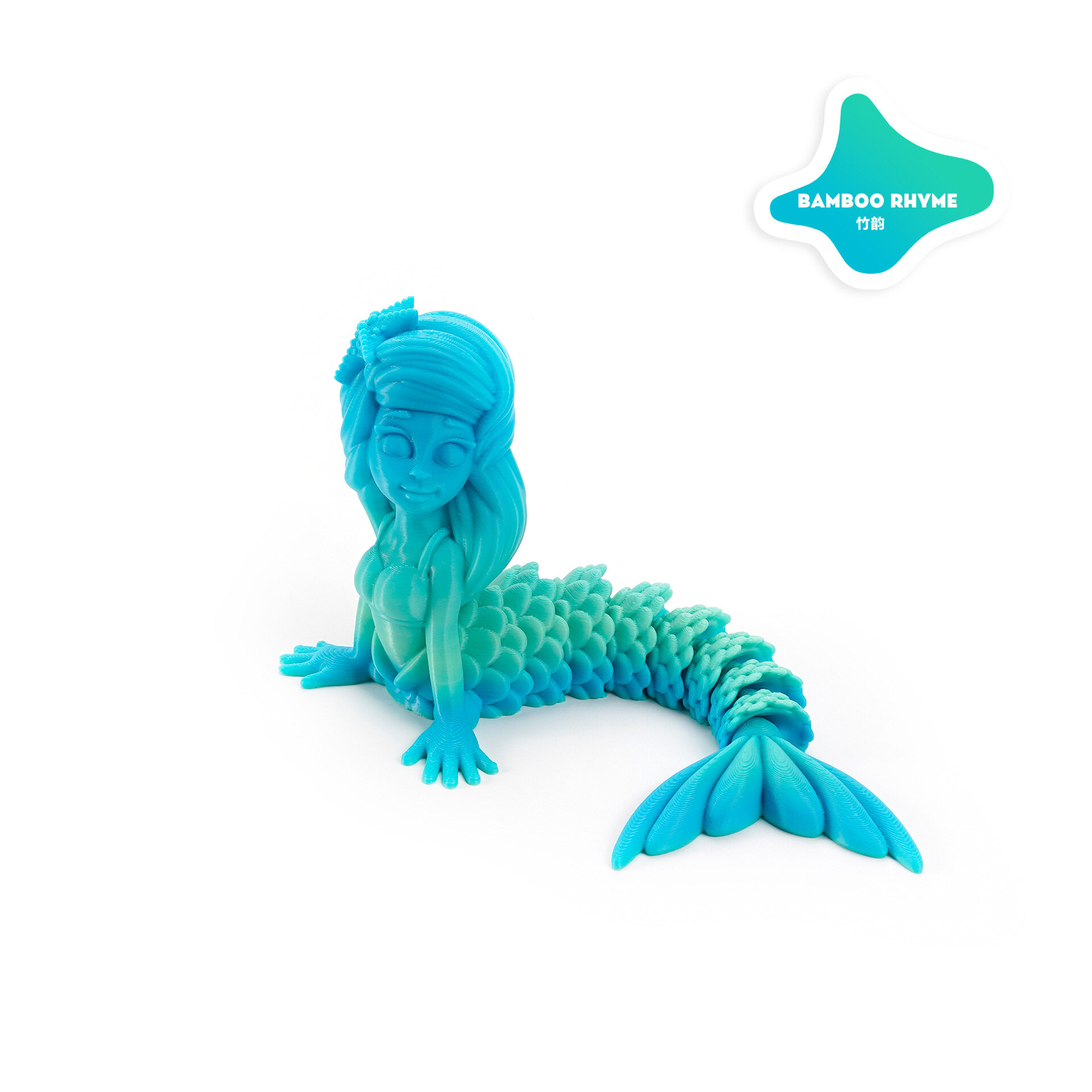 3D-печатная настольная фигурка русалки из морских глубин с подвижными суставами, хит продаж, трансграничный бестселлер, праздничный декор.