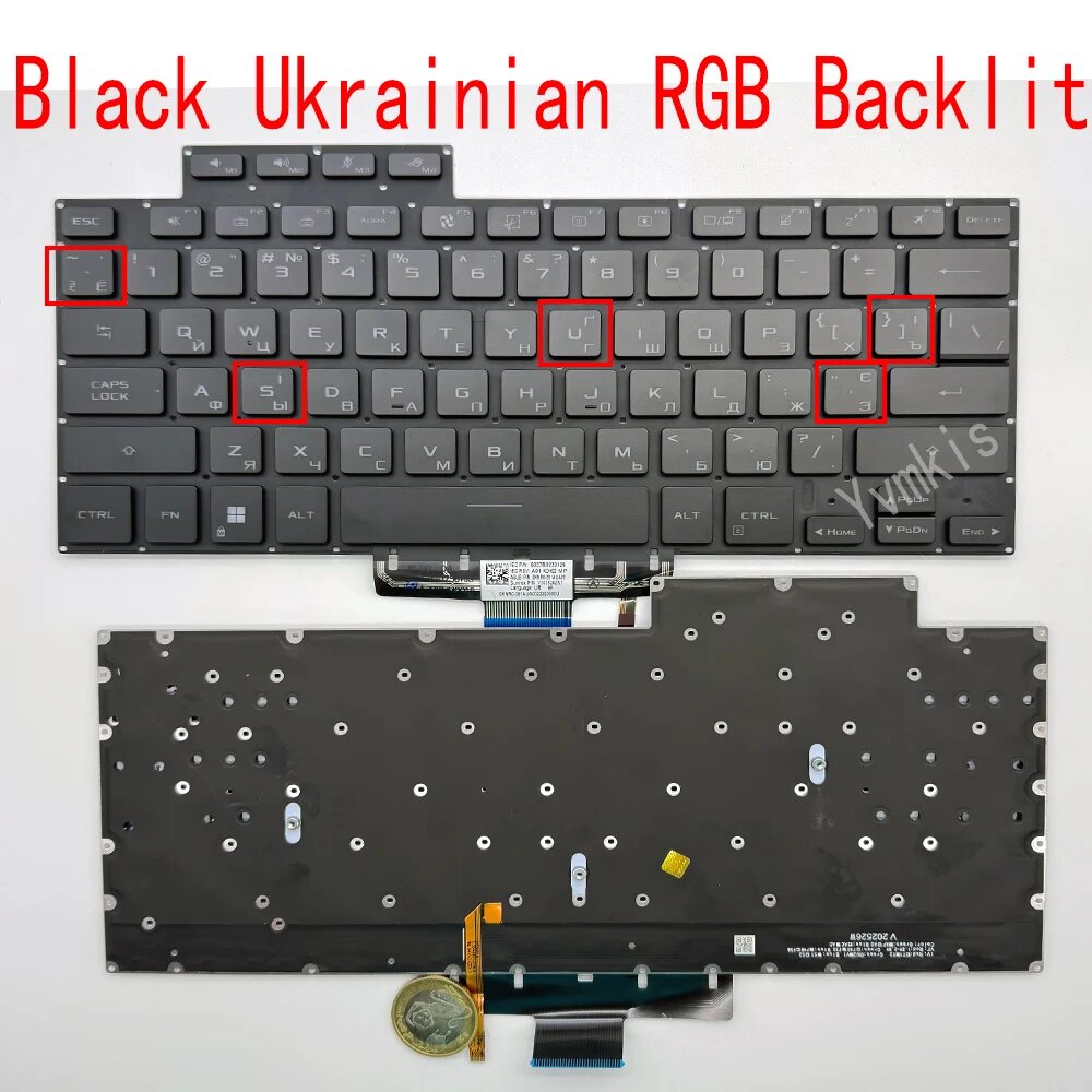 RGB Клавиатура XIN-JIMY для ASUS ROG Zephyrus GA503 GU603 Черный, Black UA RGB