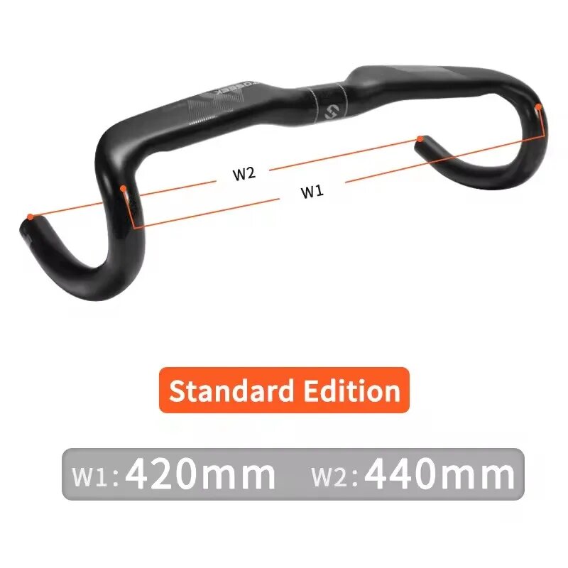 TOSEEK TR5000 Руль из карбона для шоссейных велосипедов Standard-420mm