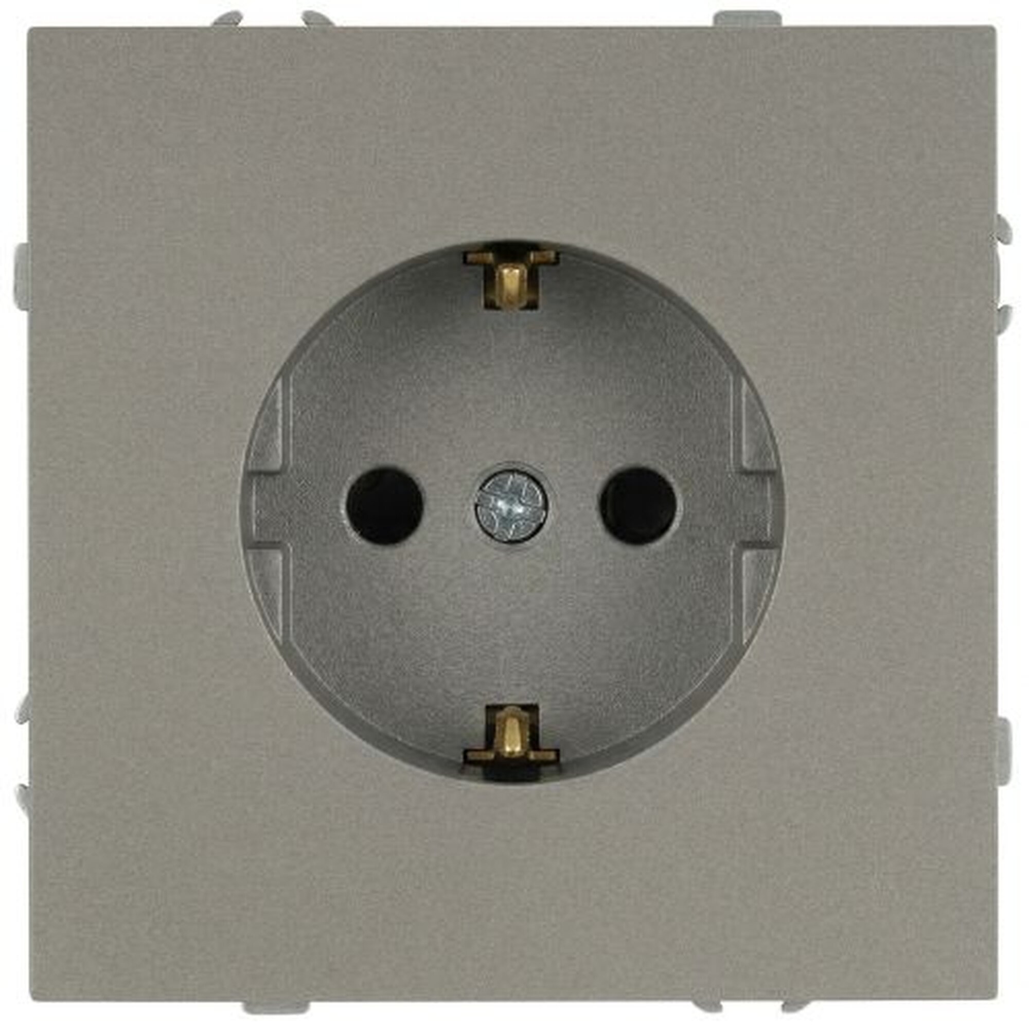 Розетка 1-м СП Galaxy 16А IP20 250В с заземл. со шторками титан Эра Б0070651
