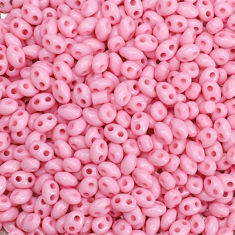Розовые акриловые бусины Pig Nose 6x4 мм, 100 шт.